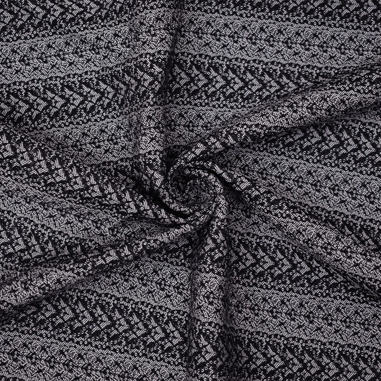 Black-Gray Rayon Blend Stretch Lace Stripe Bengaline Jacquard Fabric By the Yard